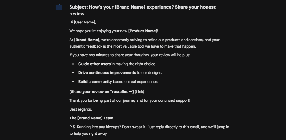 邮件模板可参考