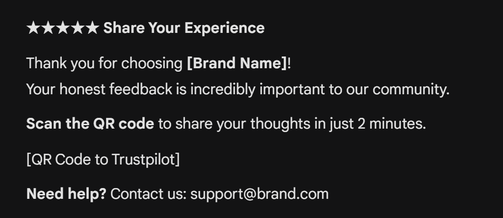 方法 3:产品包装内卡片